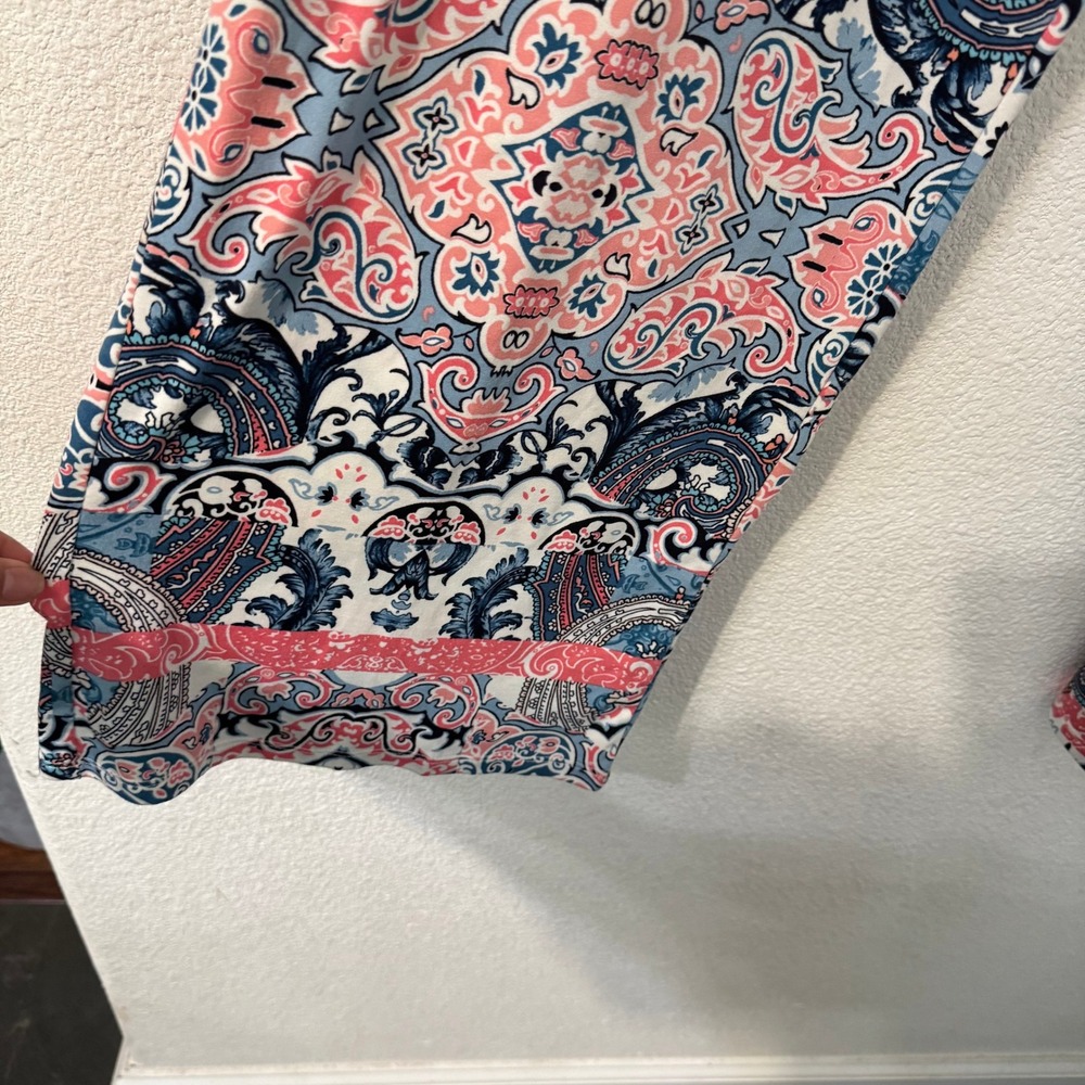 In Bloom by Jonquil Pajama Set Medium Paisley Lace Racerback Cami Wide Leg Pants - Picture 7 of 8